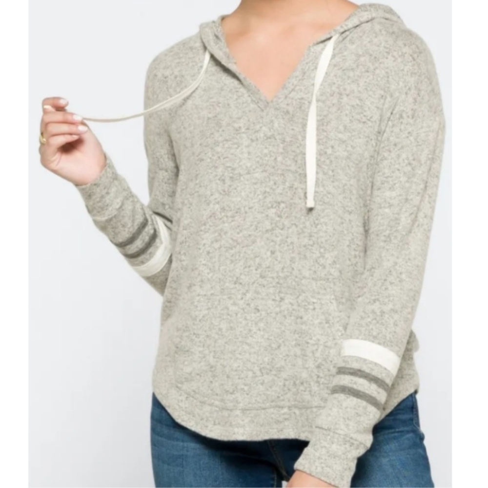 Market & Spruce Kallon Brushed Knit Hoodie  Med